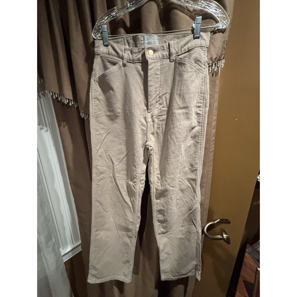 Everlane Pants Womens 4 Beige Tan The Utility Pant Buttersoft Cotton High Rise